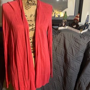 Ann Taylor Pink Open Cardigan